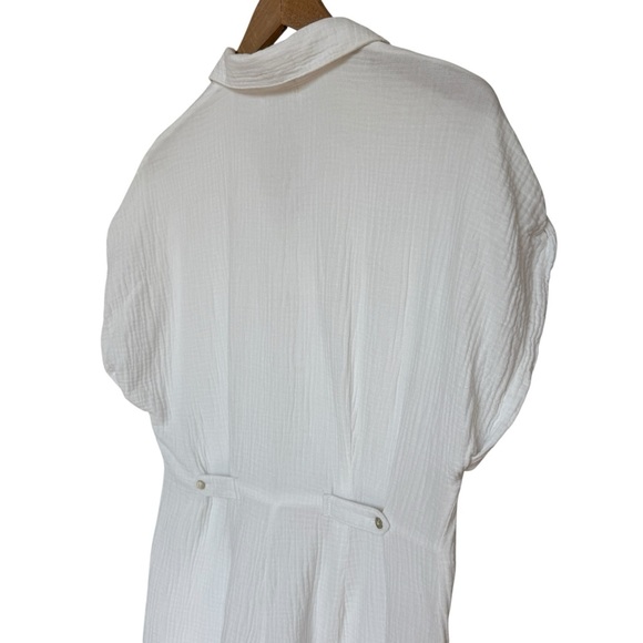 L*Space Women's White Cotton Romper Swim Cover-Up M Summer Casual Lightweight - Picture 8 of 8